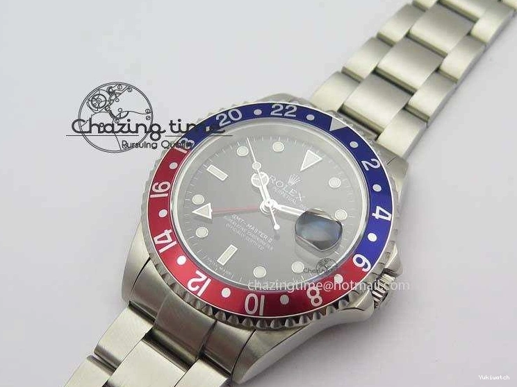 Red Black GMT-Master SS SS Blue Bp-Maker On A3186 Bezel Dial Bracelet 0211